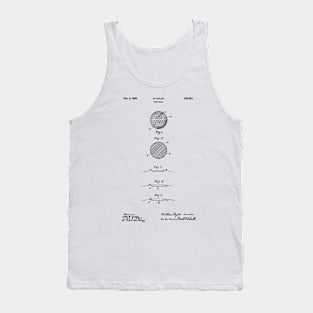 PATENT DRAWING / 1908 - Golf Ball - black Tank Top